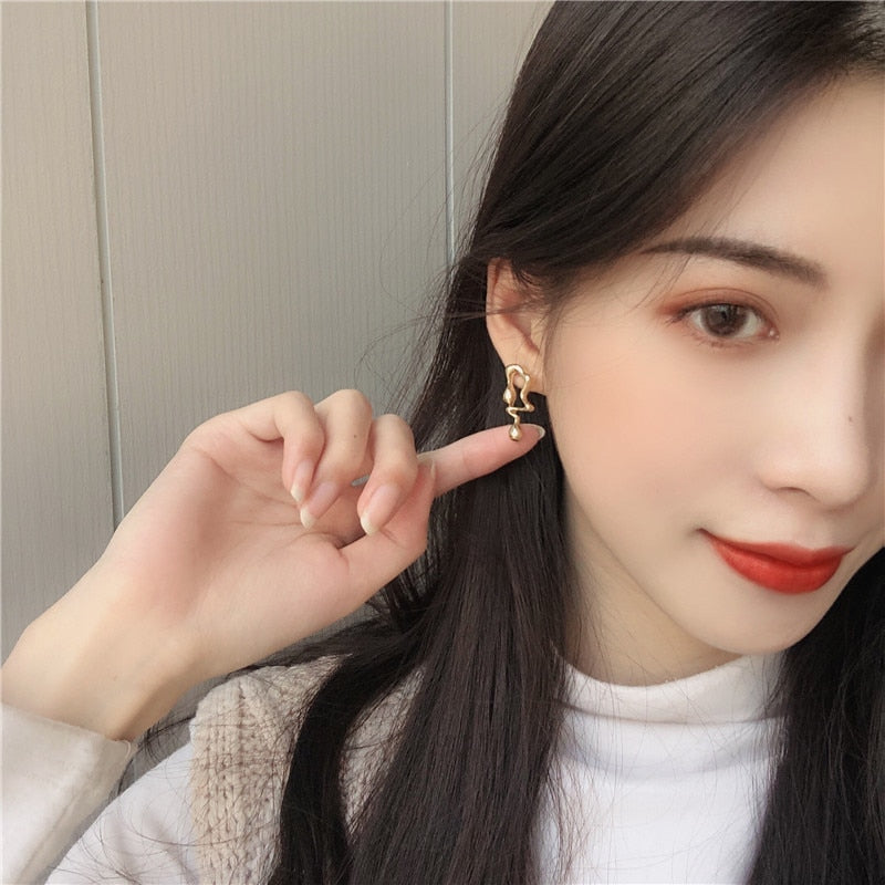 Peris Gems Metal Asymmetric Stud Earrings for Women | Cute Dangle Earrings Metal Asymmetric Stud Earrings for Women | Cute Earrings SHEIN Amazon Temu