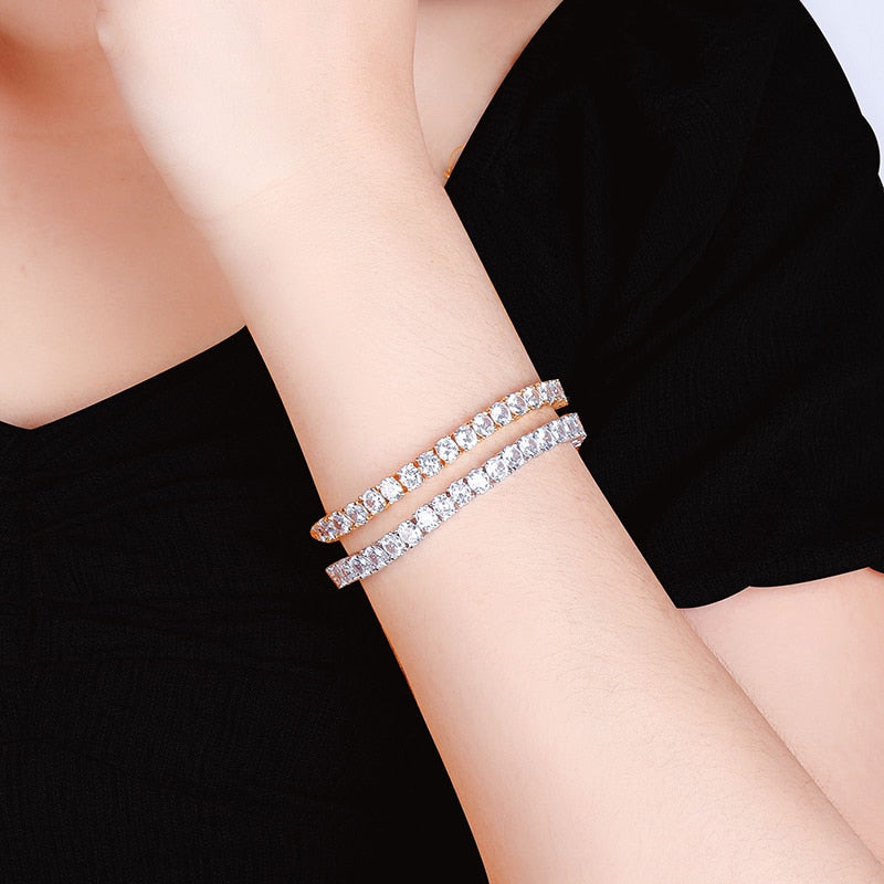 Peris Gems Micro Pave 1 Row Diamond Tennis Bracelet Unisex | Cubic Zircon Micro Pave 1 Row Diamond Tennis Bracelet Unisex Cubic Zircon SHEIN Amazon Temu