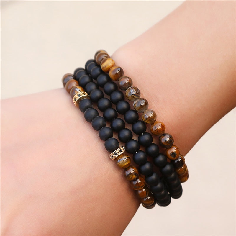 Peris Gems Micro Pave CZ 8mm Disco Ball Bracelet Unisex | 3pc Black Bracelet Charm Set SHEIN Amazon Temu
