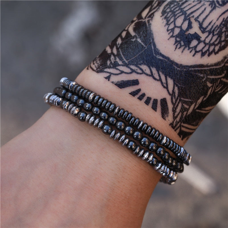 Peris Gems Micro Pave CZ 8mm Disco Ball Bracelet Unisex | 3pc Black Bracelet Charm Set SHEIN Amazon Temu