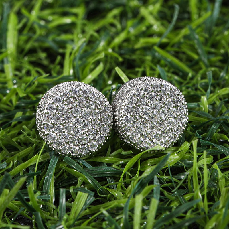 Peris Gems Micro Paved Round Full Diamond Stud Earrings Unisex SHEIN Amazon Temu