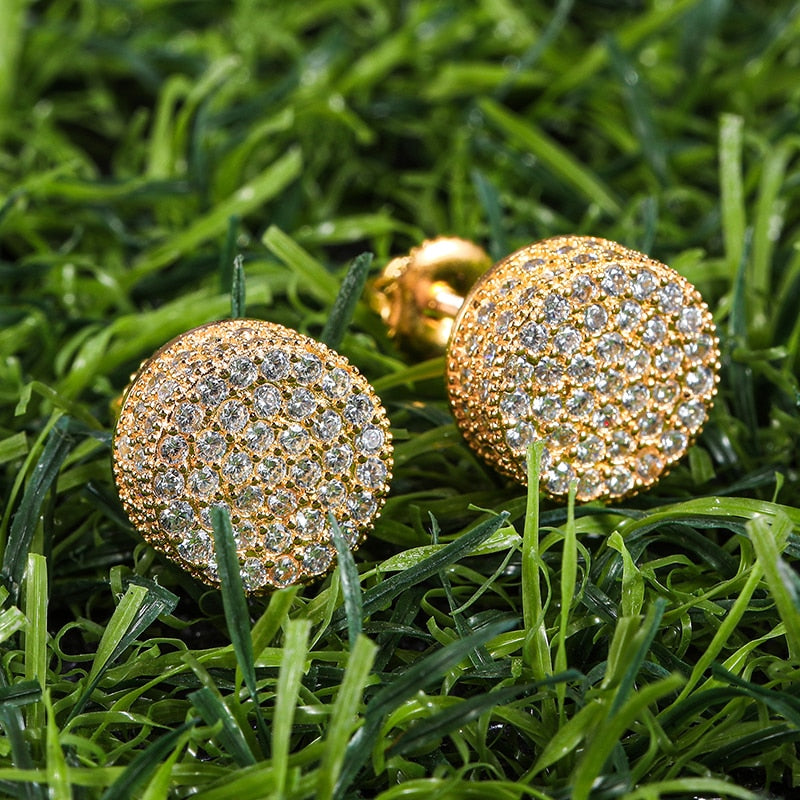 Peris Gems Micro Paved Round Full Diamond Stud Earrings Unisex SHEIN Amazon Temu
