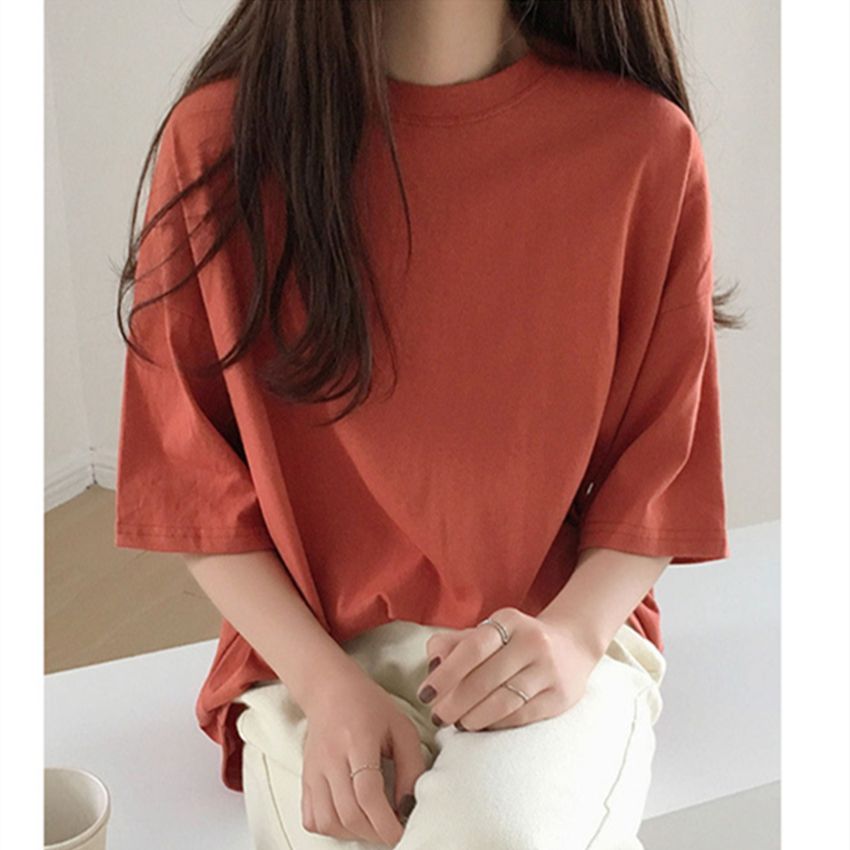 Peris Gems Minimalist Solid T-Shirt for Women | Loose Comfy Tees SHEIN Amazon Temu