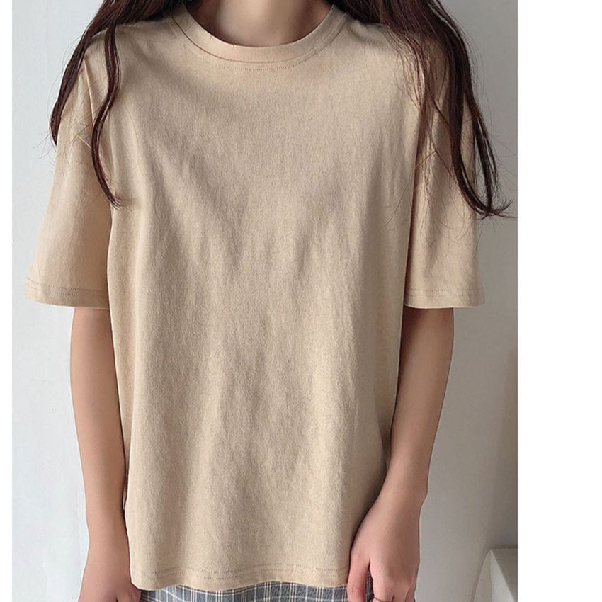 Peris Gems Minimalist Solid T-Shirt for Women | Loose Comfy Tees SHEIN Amazon Temu