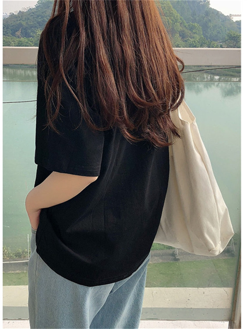 Peris Gems Minimalist Solid T-Shirt for Women | Loose Comfy Tees SHEIN Amazon Temu