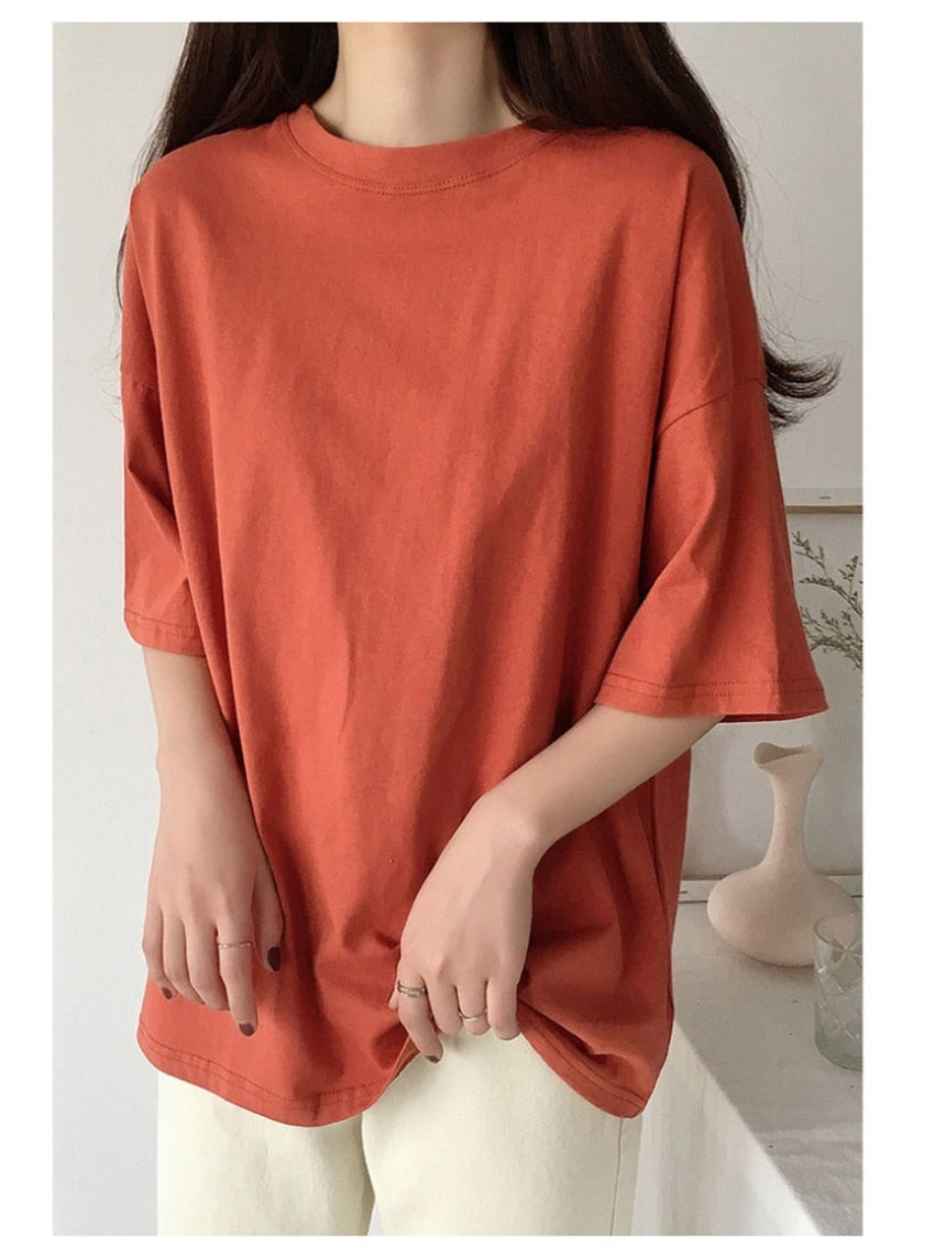 Peris Gems Minimalist Solid T-Shirt for Women | Loose Comfy Tees SHEIN Amazon Temu
