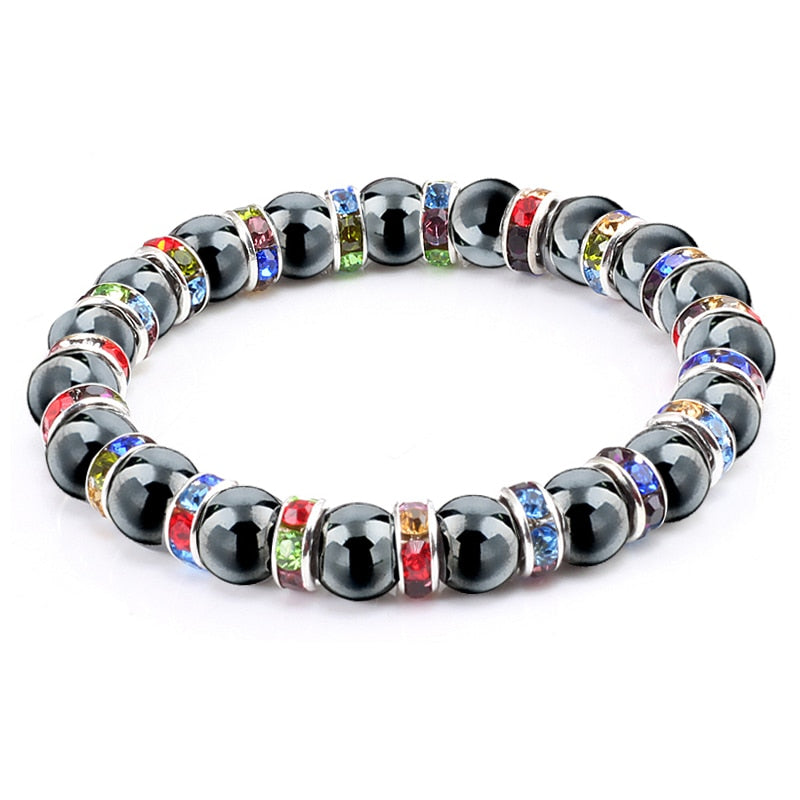 Peris Gems Mixed S Natural Hematite Beads Bracelets Unisex | Health Protection Silver Charm Bracelets SHEIN Amazon Temu