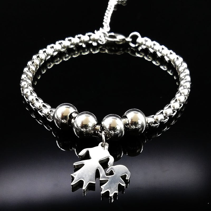 Peris Gems mom 1girl Mother Daughter Stainless Steel Bracelet for Women SHEIN Amazon Temu