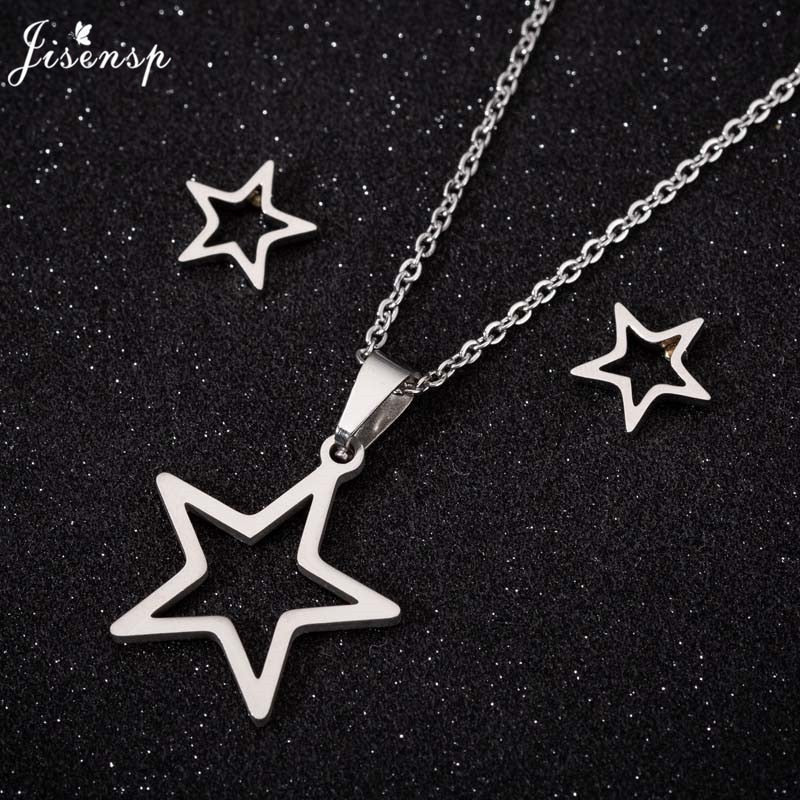 Peris Gems Moon and Star Stainless Steel Pendent Necklaces | Crescent Moon Earrings and Necklace Set SHEIN Amazon Temu