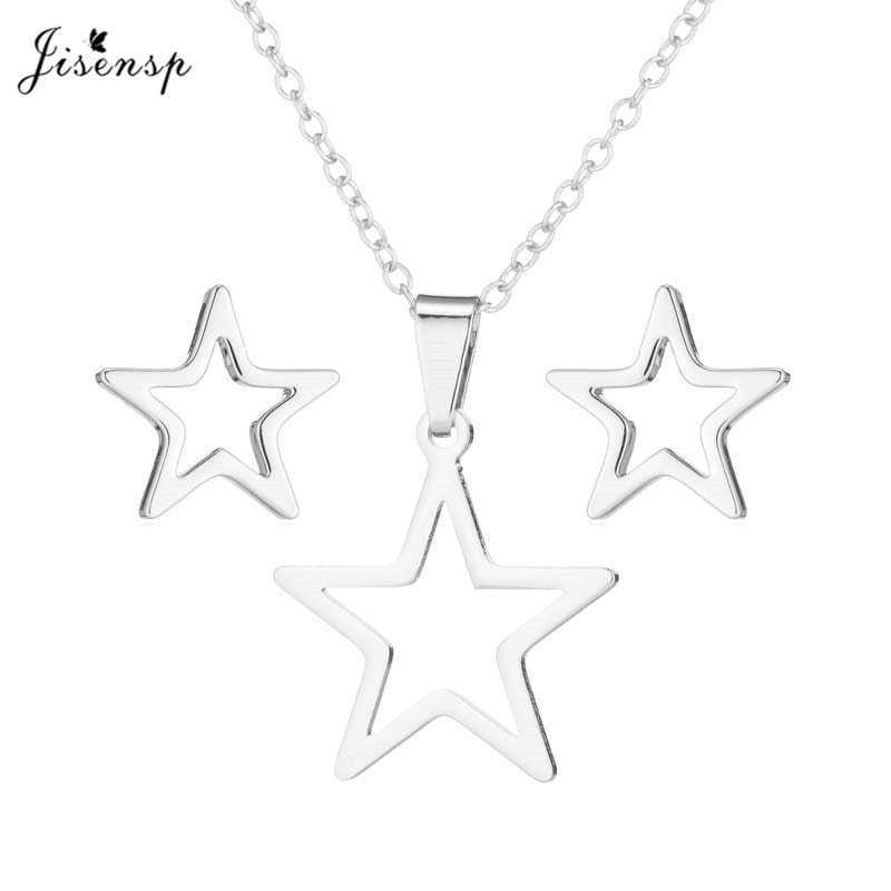 Peris Gems Moon and Star Stainless Steel Pendent Necklaces | Crescent Moon Earrings and Necklace Set SHEIN Amazon Temu