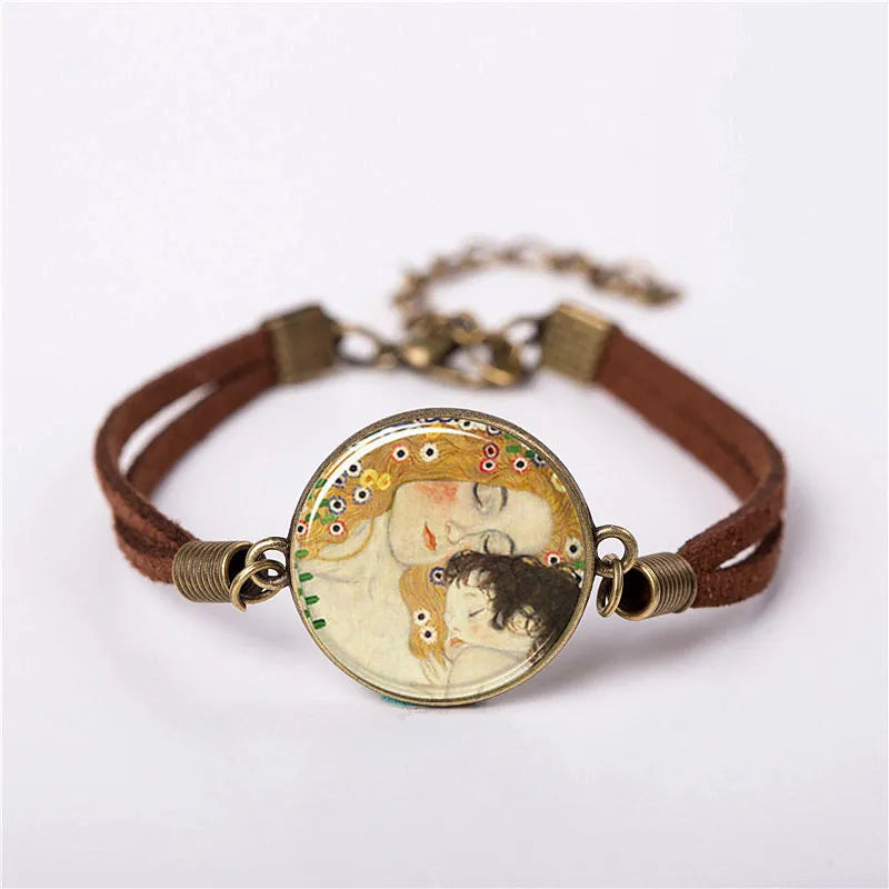 Peris Gems Mother and Child by Gustav Klimt Art Photo Bracelet SHEIN Amazon Temu