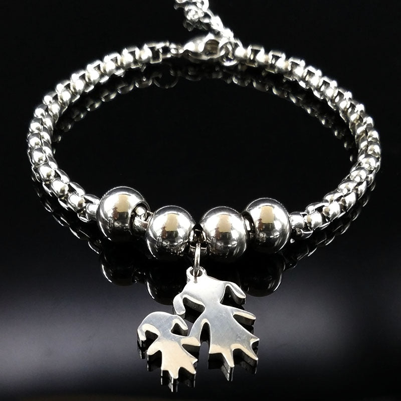 Peris Gems Mother Daughter Stainless Steel Bracelet for Women SHEIN Amazon Temu