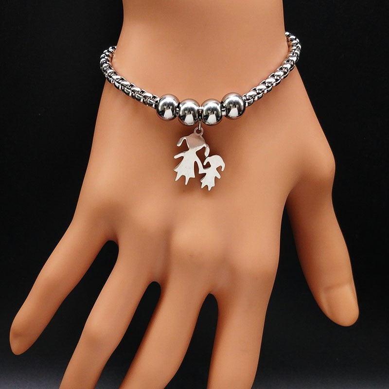 Peris Gems Mother Daughter Stainless Steel Bracelet for Women SHEIN Amazon Temu