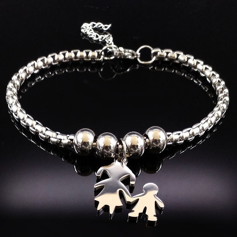 Peris Gems Mother Daughter Stainless Steel Bracelet for Women SHEIN Amazon Temu