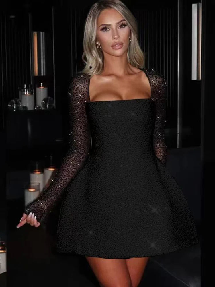 Peris Gems Mozision Sequins Long Sleeve Backless Sexy Mini Dress Women Robe Fashion Sparkle Lace-up High Waist A-line Club Dress Vestido Mozision Sequins Long Sleeve Backless Sexy Mini Dress Women Robe Fashion Sparkle Lace-up High Waist A-line Club Dress Vestido SHEIN Amazon Temu
