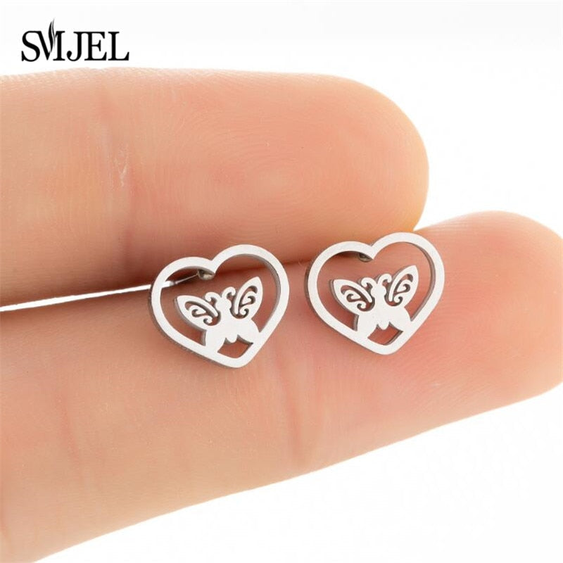 Peris Gems Multiple Style Butterfly Earrings for Women | Stainless Steel Earrings SHEIN Amazon Temu
