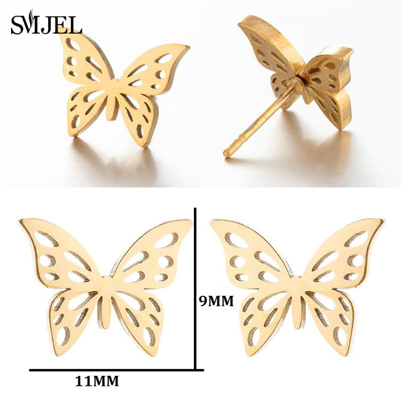 Peris Gems Multiple Style Butterfly Earrings for Women | Stainless Steel Earrings SHEIN Amazon Temu
