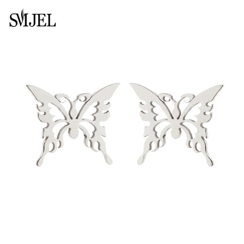 Peris Gems Multiple Style Butterfly Earrings for Women | Stainless Steel Earrings SHEIN Amazon Temu