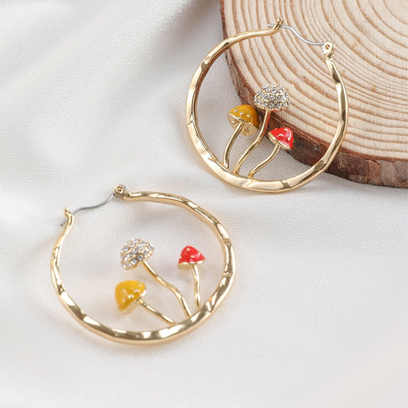 Peris Gems Mushroom Hoop Butterfly Earrings for Women | Gold Silver Trendy Designer Earrings for Women SHEIN Amazon Temu