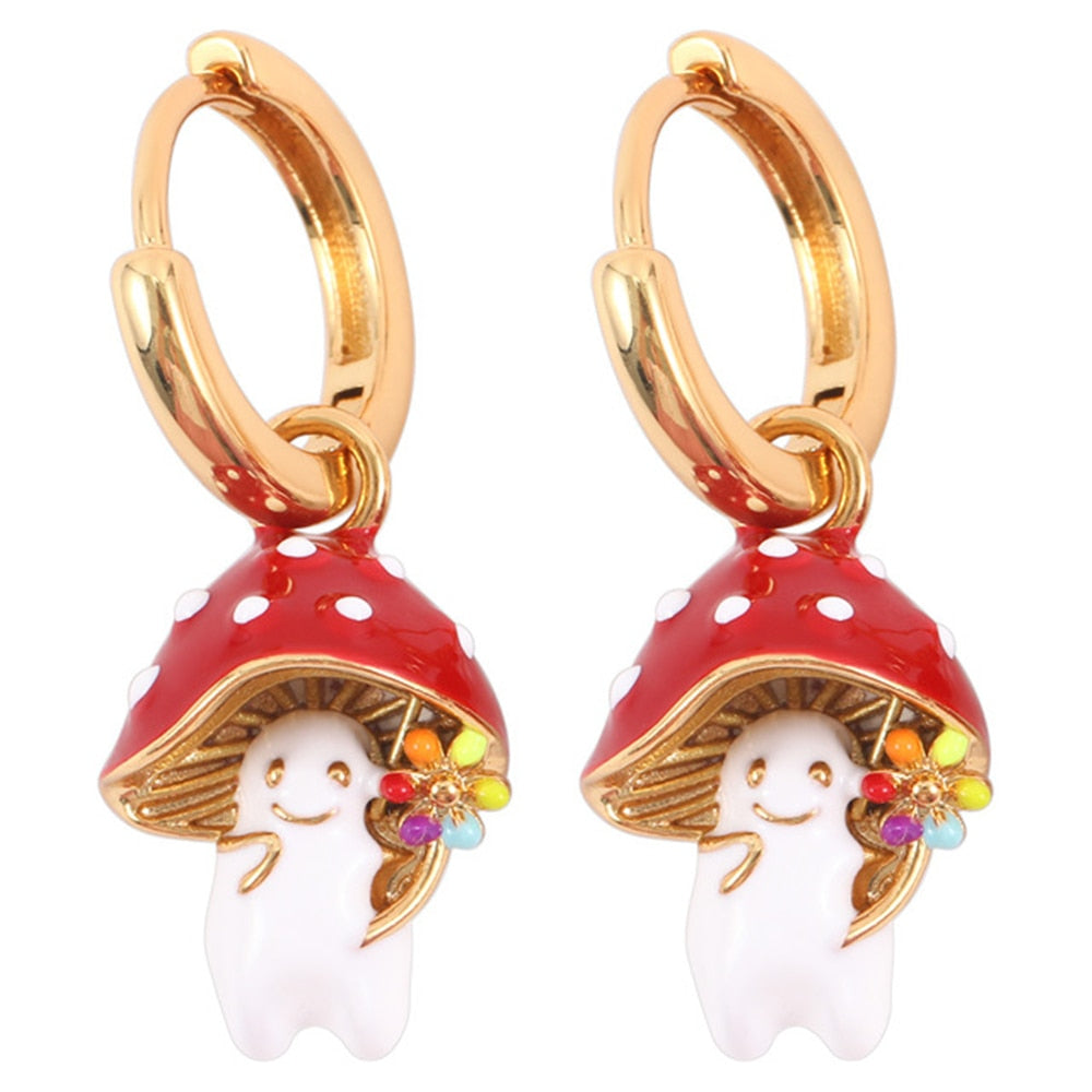 Peris Gems Mushroom Hoop Butterfly Earrings for Women | Gold Silver Trendy Designer Earrings for Women SHEIN Amazon Temu