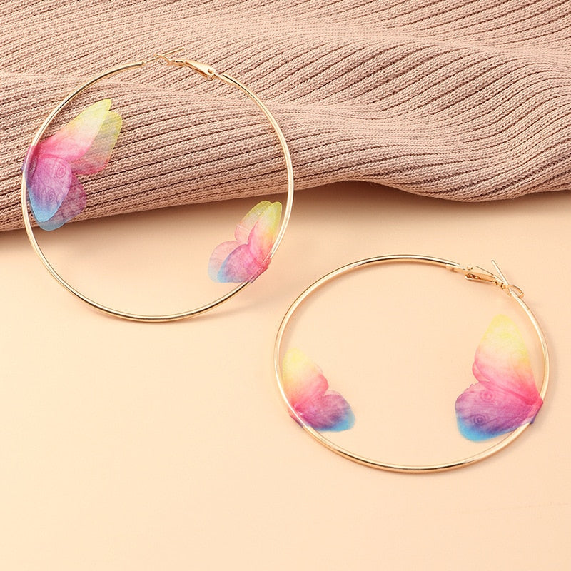 Peris Gems Mushroom Hoop Butterfly Earrings for Women | Gold Silver Trendy Designer Earrings for Women SHEIN Amazon Temu