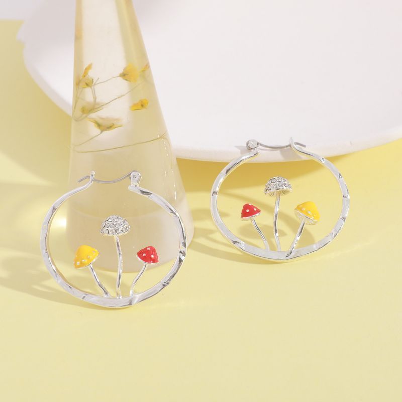 Peris Gems Mushroom Hoop Butterfly Earrings for Women | Gold Silver Trendy Designer Earrings for Women SHEIN Amazon Temu
