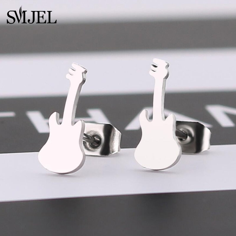 Peris Gems Musical Note Stud Earrings for Women | Stainless Steel Silver Earrings Musical Note Stud Earrings for Women | Stainless Steel SHEIN Amazon Temu