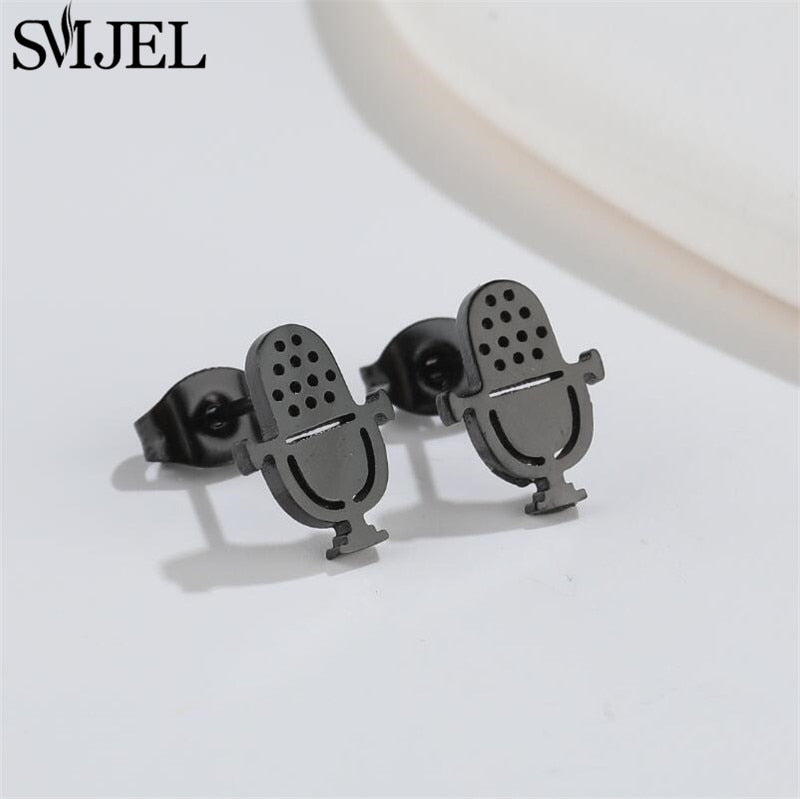 Peris Gems Musical Note Stud Earrings for Women | Stainless Steel Silver Earrings Musical Note Stud Earrings for Women | Stainless Steel SHEIN Amazon Temu