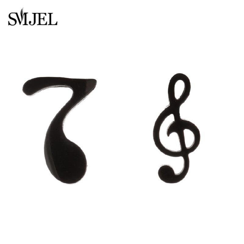 Peris Gems Musical Note Stud Earrings for Women | Stainless Steel Silver Earrings Musical Note Stud Earrings for Women | Stainless Steel SHEIN Amazon Temu