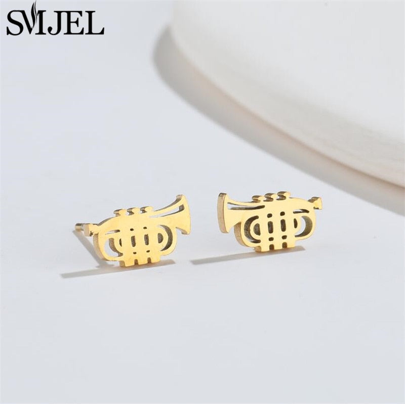 Peris Gems Musical Note Stud Earrings for Women | Stainless Steel Silver Earrings Musical Note Stud Earrings for Women | Stainless Steel SHEIN Amazon Temu