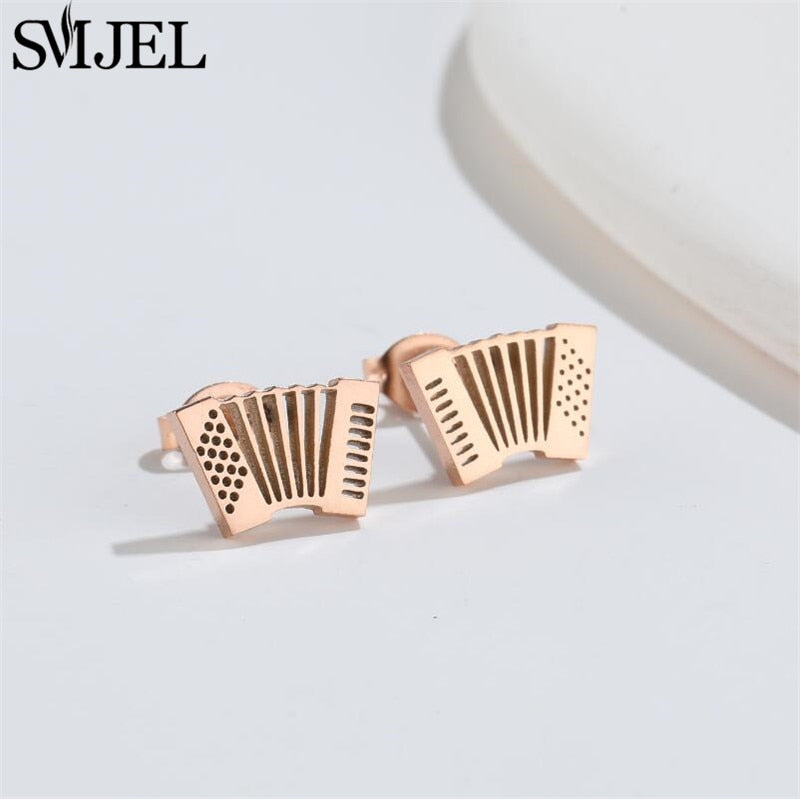 Peris Gems Musical Note Stud Earrings for Women | Stainless Steel Silver Earrings Musical Note Stud Earrings for Women | Stainless Steel SHEIN Amazon Temu