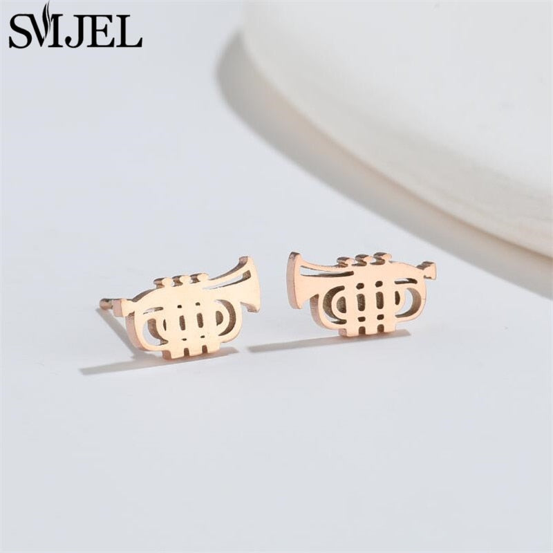 Peris Gems Musical Note Stud Earrings for Women | Stainless Steel Silver Earrings Musical Note Stud Earrings for Women | Stainless Steel SHEIN Amazon Temu