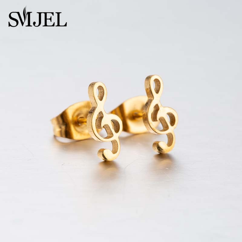 Peris Gems Musical Note Stud Earrings for Women | Stainless Steel Silver Earrings Musical Note Stud Earrings for Women | Stainless Steel SHEIN Amazon Temu