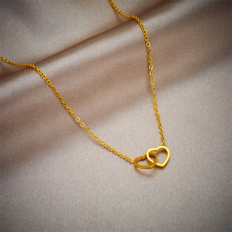 Peris Gems N1002 Layered Stainless Heart Padlock Necklaces for Women SHEIN Amazon Temu