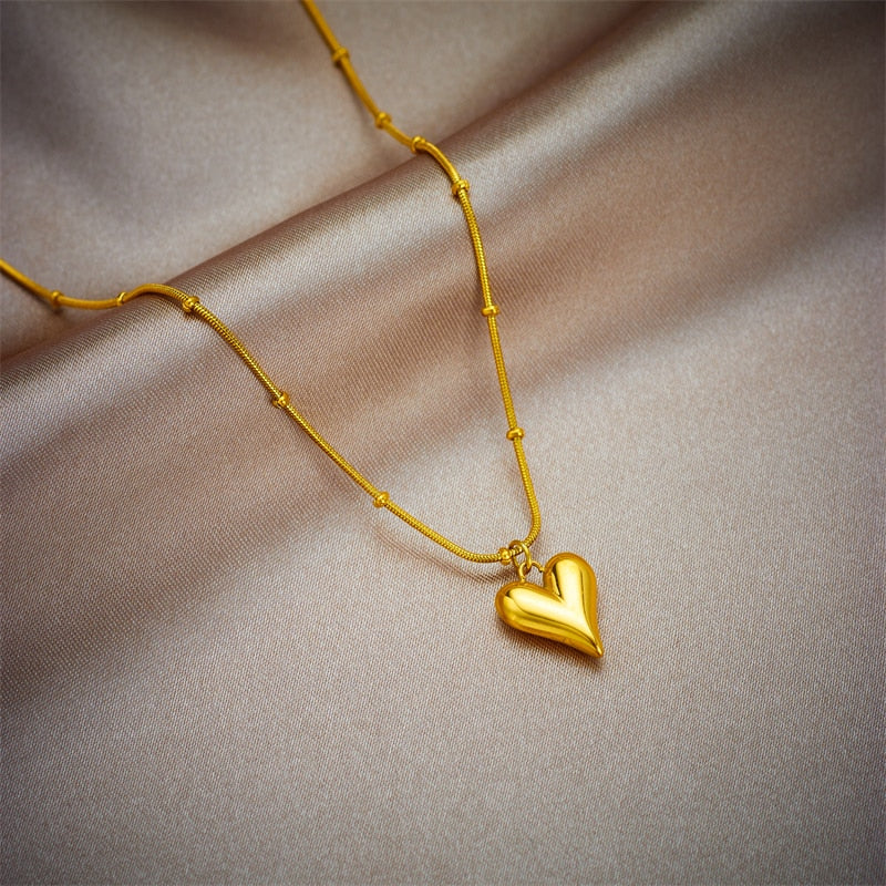 Peris Gems N1121 Layered Stainless Heart Padlock Necklaces for Women SHEIN Amazon Temu