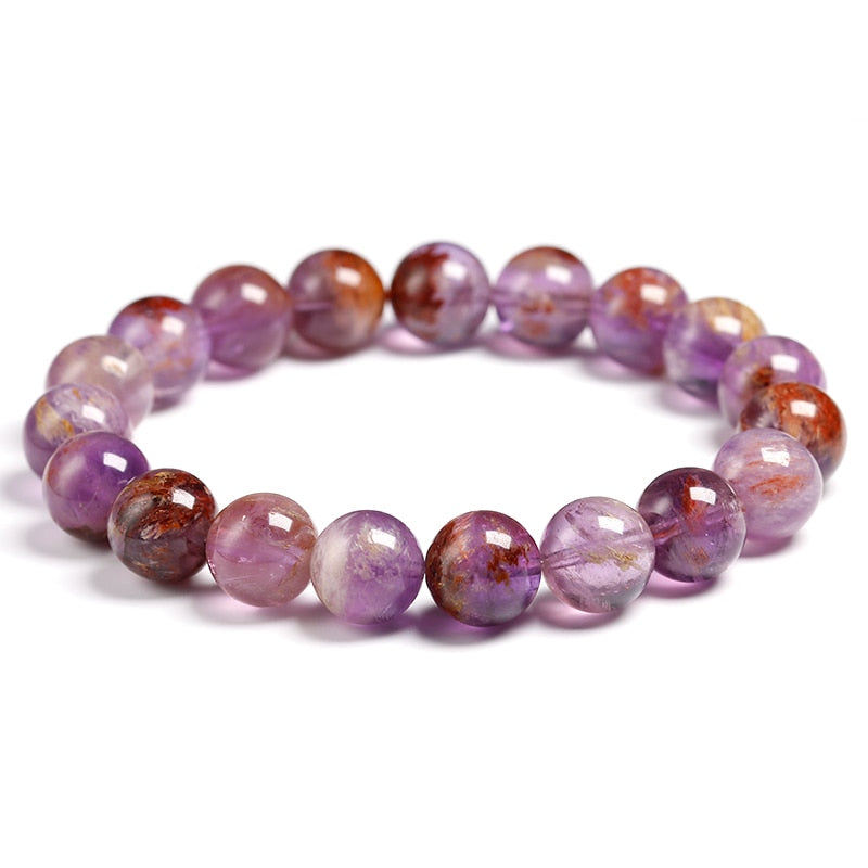 Peris Gems Natural Auralite Amethyst Round Bead Bracelets Unisex SHEIN Amazon Temu