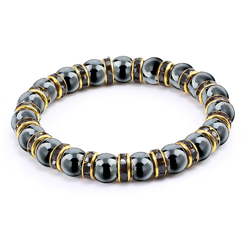 Peris Gems Natural Hematite Beads Bracelets Unisex | Health Protection Silver Charm Bracelets SHEIN Amazon Temu