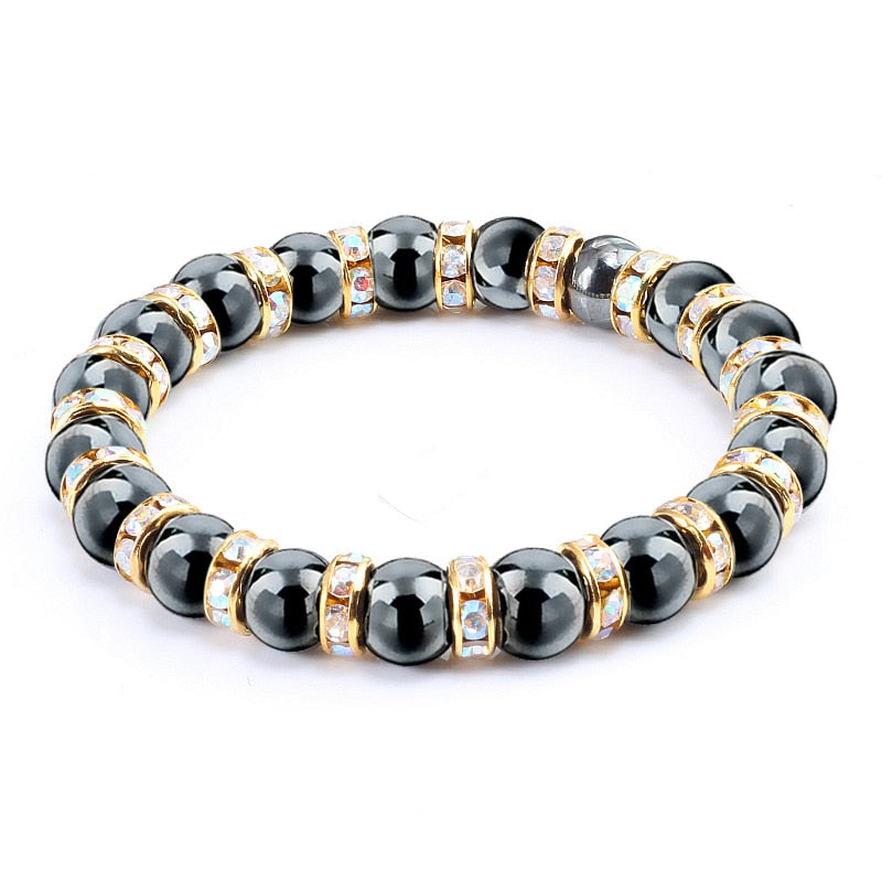 Peris Gems Natural Hematite Beads Bracelets Unisex | Health Protection Silver Charm Bracelets SHEIN Amazon Temu