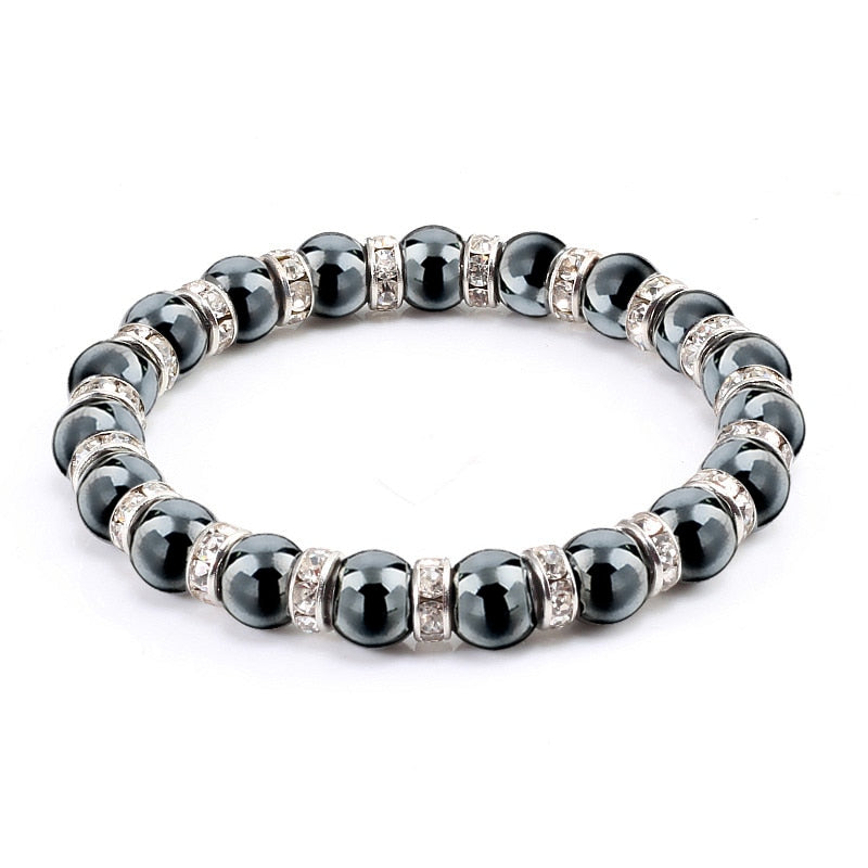 Peris Gems Natural Hematite Beads Bracelets Unisex | Health Protection Silver Charm Bracelets SHEIN Amazon Temu
