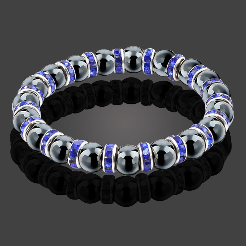 Peris Gems Natural Hematite Beads Bracelets Unisex | Health Protection Silver Charm Bracelets SHEIN Amazon Temu