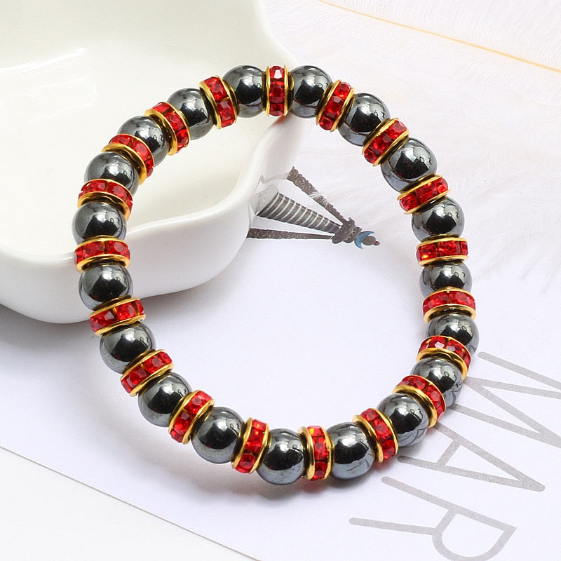 Peris Gems Natural Hematite Beads Bracelets Unisex | Health Protection Silver Charm Bracelets SHEIN Amazon Temu