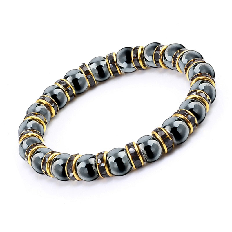 Peris Gems Natural Hematite Beads Bracelets Unisex | Health Protection Silver Charm Bracelets SHEIN Amazon Temu