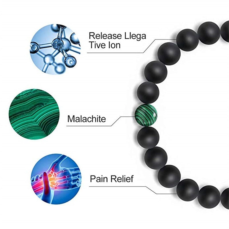 Peris Gems Natural Malachite 2pc Stone Bracelets for Couples and Friends Natural Malachite 2pc Stone Bracelets for Couples and Friend SHEIN Amazon Temu