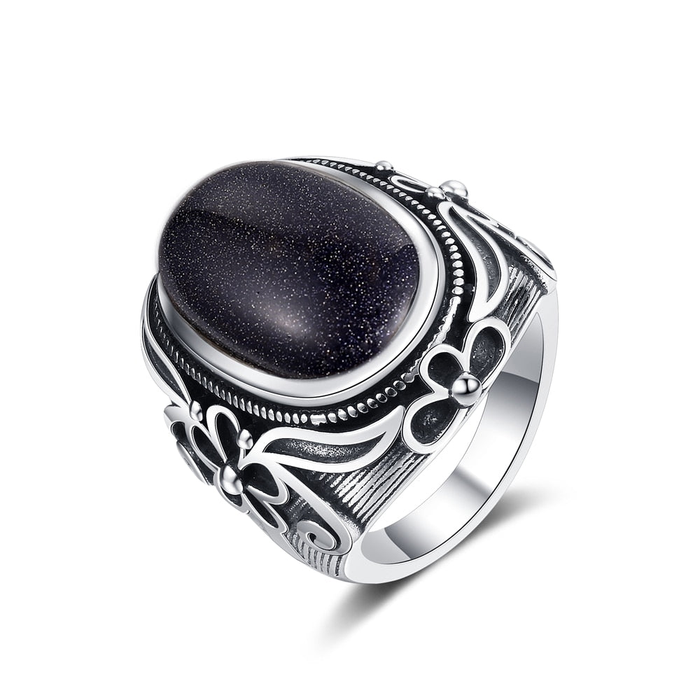 Peris Gems Natural Turquoise Ring for Women | Retro Silver Party Ring SHEIN Amazon Temu