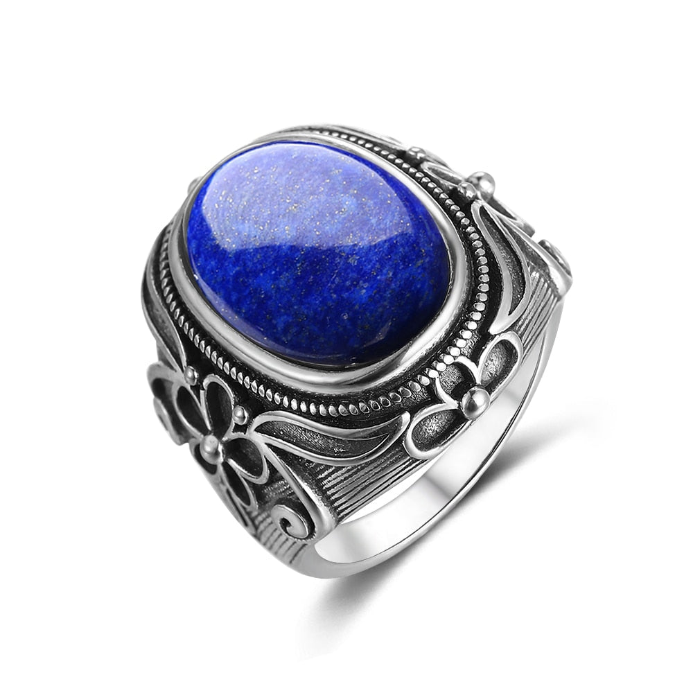 Peris Gems Natural Turquoise Ring for Women | Retro Silver Party Ring SHEIN Amazon Temu