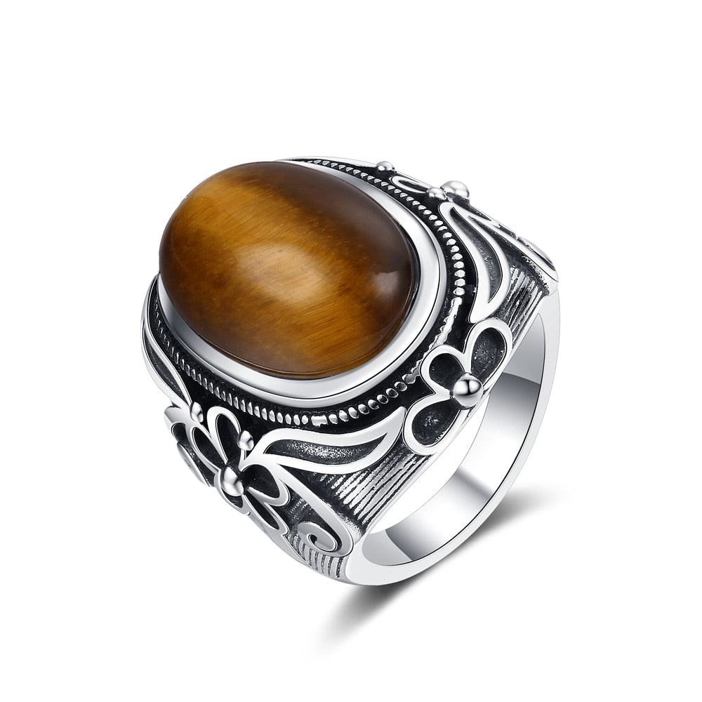 Peris Gems Natural Turquoise Ring for Women | Retro Silver Party Ring SHEIN Amazon Temu