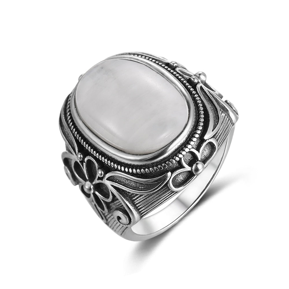 Peris Gems Natural Turquoise Ring for Women | Retro Silver Party Ring SHEIN Amazon Temu