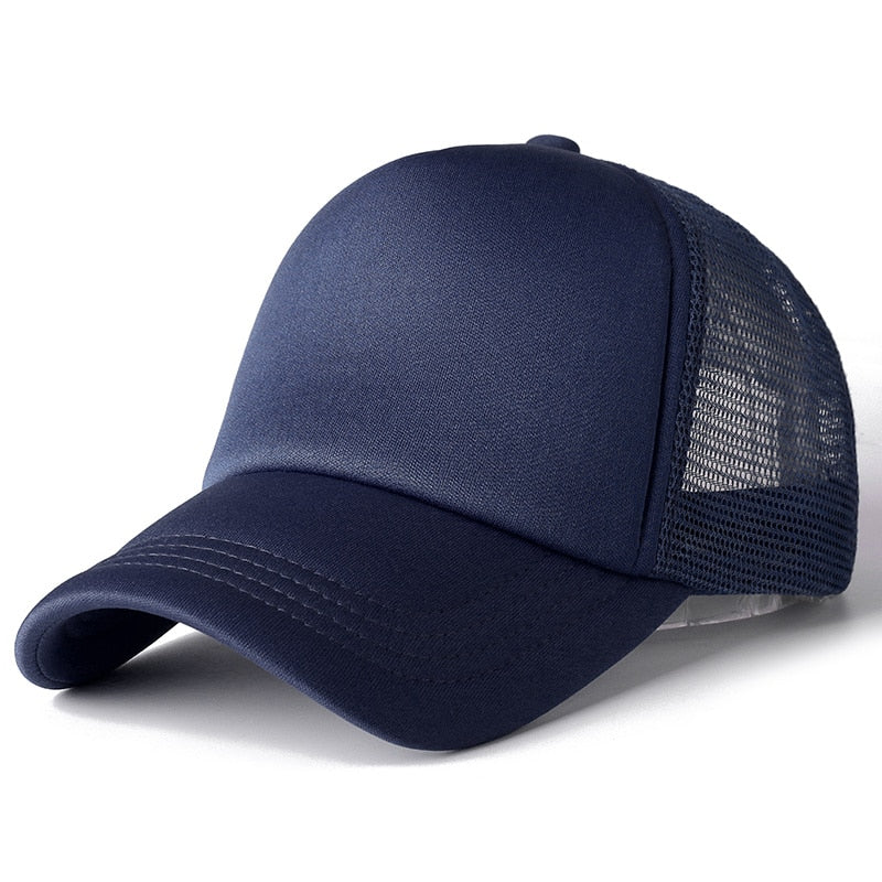 Peris Gems Navy Blue / 54cm-60cm Casual Plain Mesh Baseball Cap Unisex | Adjustable Snapback Hats Casual Plain Mesh Baseball Cap Unisex | Adjustable Hats SHEIN Amazon Temu