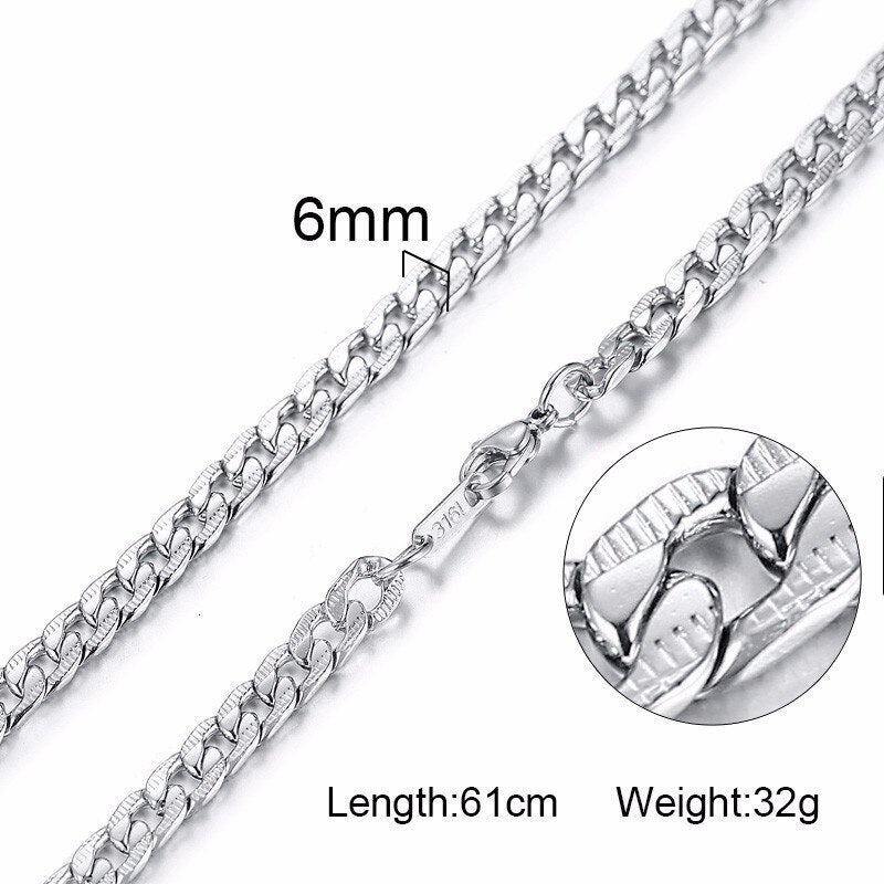 Peris Gems NC-103-60S-1 Paima Link Gold Miami Cuban Curb Necklaces Unisex SHEIN Amazon Temu