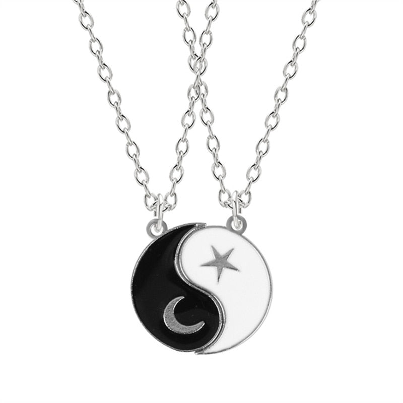 Peris Gems Necklace H Yin & Yang Alloy Two Petal Necklaces - Harmony Healing Necklaces SHEIN Amazon Temu